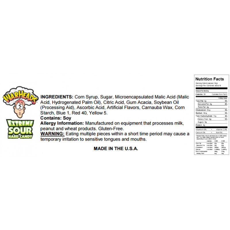 Warheads Nutrition Facts Besto Blog Warheads Nutrition Facts Besto Blog