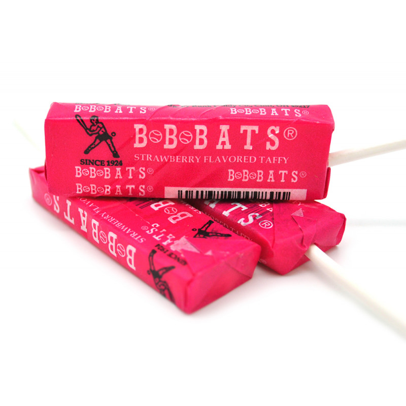Sweet Gourmet SweetGourmet Strawberry BB Bats Classic Taffy Candy Pops